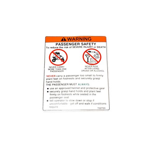 WARNING DECAL 720