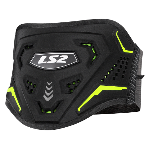 LS2 KOKU KIDNEY BELT BLACK H-V YELLOW