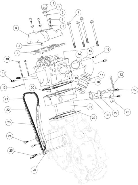 CYLINDER AND CYLINDER HEAD.