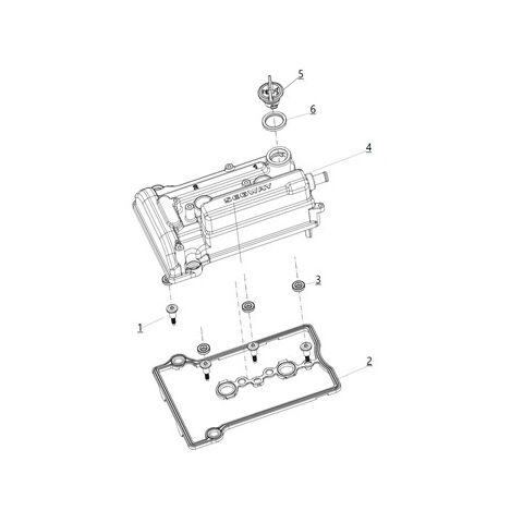 Cylinder head cover sub-assembly.