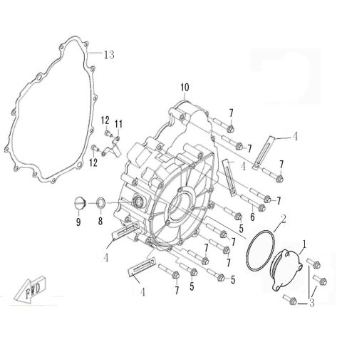 MATCH WITH LEFT SIDE COVER（NEW MODEL）,CRANKSHAFT COMP（NEW MODEL）