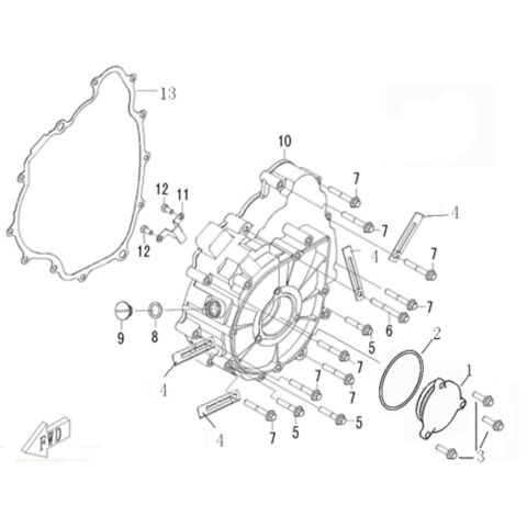 LEFT CRANKCASE COVER