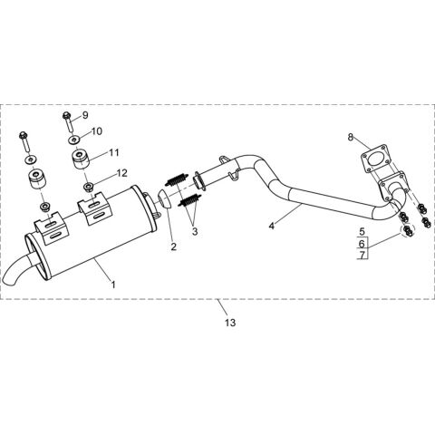 Exhaust Assembly Exploded View