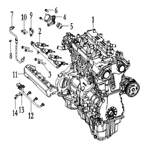 FUEL DELIVERYF PIPE AND INJECTOR ASSY