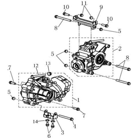 FRONT AND REAR GEAR-BOX