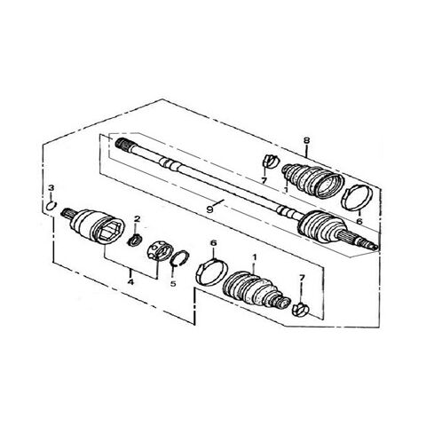 FRONT RIGHT DRIVE AXLE （FOR 4WD）