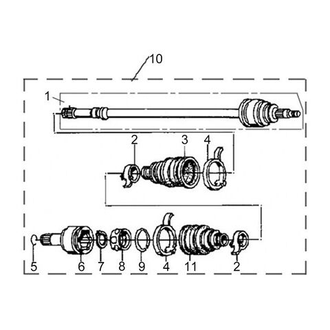REAR RIGHT DRIVE AXLE（ZK）
