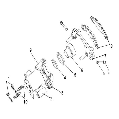 BRAKE CALIPER,L.FR 0F EUROPE BRAKING SYSTEM