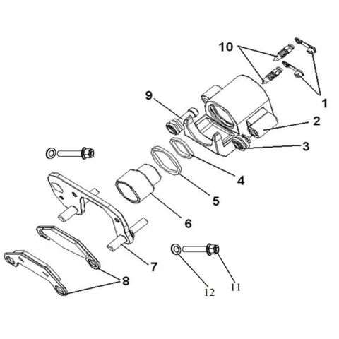 BRAKE CALIPER,R.RR 0F EUROPE BRAKING SYSTEM