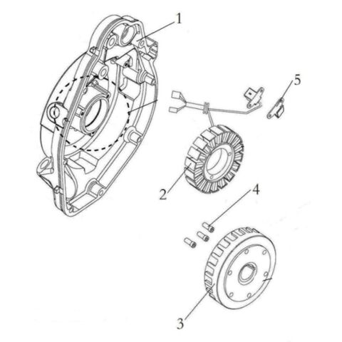 INSTRUCTIONS FOR GENERATOR, THE RIGHT COVER AND THE REGULATOR RECTIIFIER.