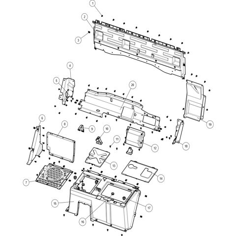 COCKPIT PANEL PARTS.