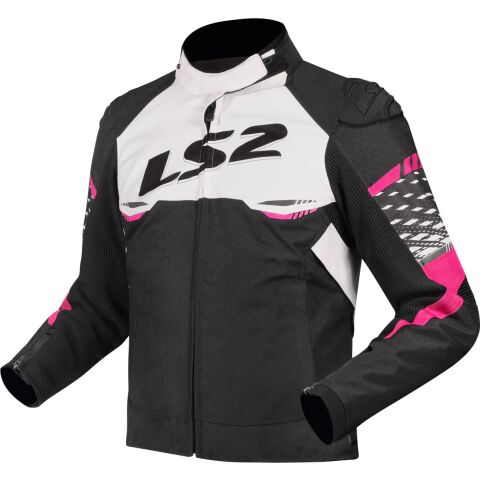 LS2 APEX LADY JACKET BLACK WHITE PINK M