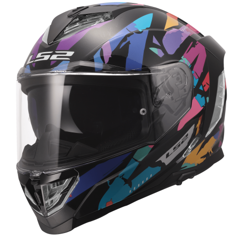 LS2 FF818 STORM III KAOS BLACK PURPLE BLUE