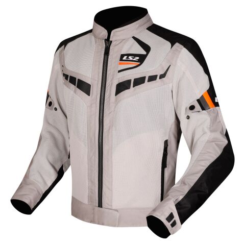 LS2 GARDA AIR LADY JACKET BLACK GREY H-V ORANGE 3XL
