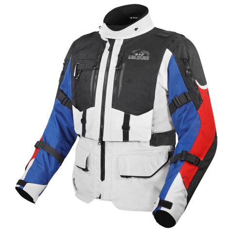 LS2 BREAKOUT MAN JACKET GREY BLUE RED