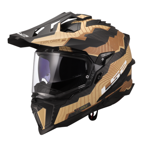 LS2 MX701 EXPLORER C TRICK BROWN SAND-06 M
