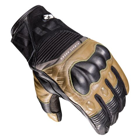 LS2 OCTANE WP LEATHER MAN GLOVES BLACK BROWN