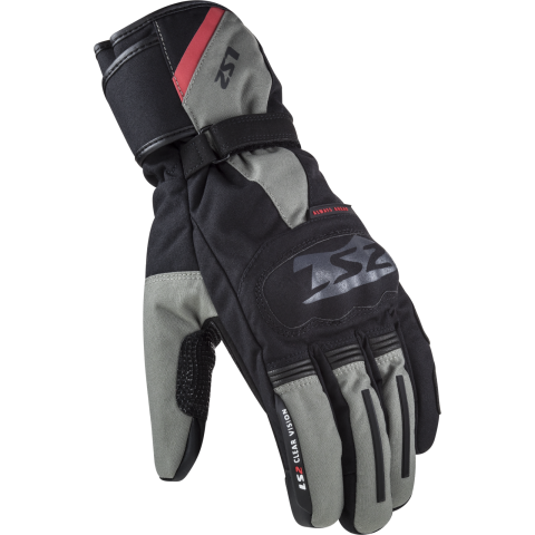 LS2 SNOW MAN GLOVES BLACK GREY