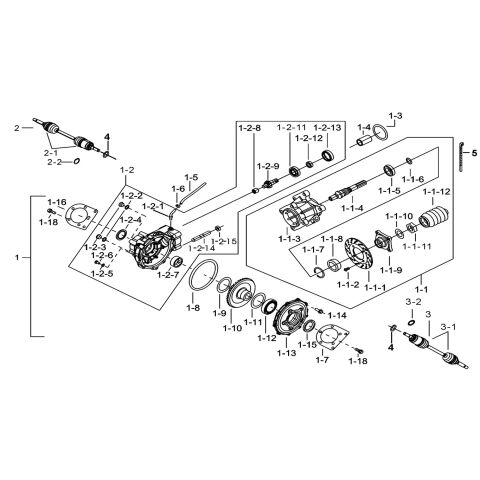 REAR DIFFERENTIAL ASSY.(FOR SHAFT BRAKE)