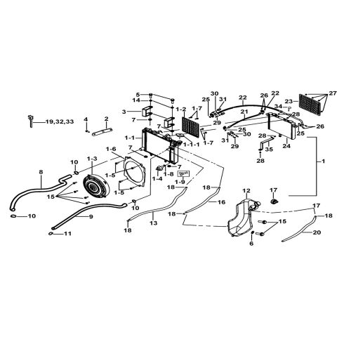 RADIATOR ASSY.、COOLING FAN