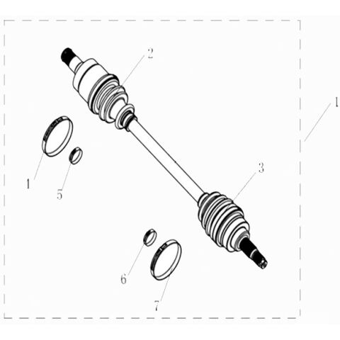 FRONT RIGHT DRIVE AXLE