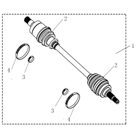 FRONT LEFT DRIVE AXLE