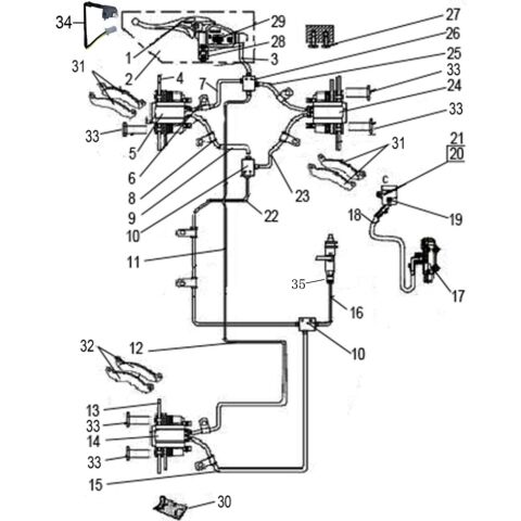 BRAKING SYSTEM (MATCH REAR GEAR-BOX 47163) (MARKED ZJ)