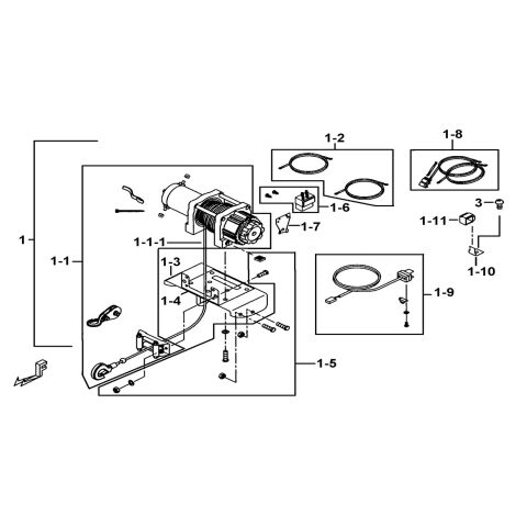 WINCH ASSY.)(FOR TGB-LY)(OPTION)