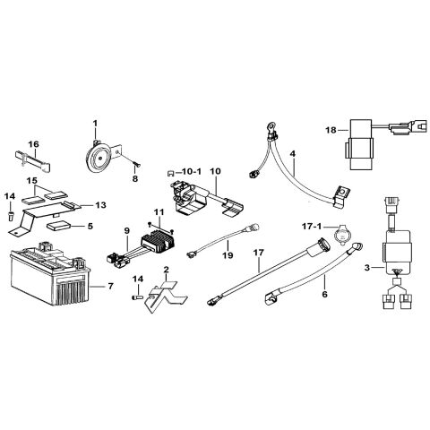 BATTERY、HORN、RELAY、RECTIFIER