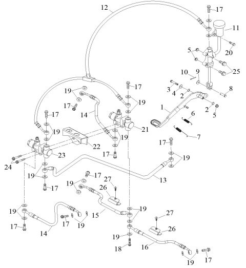BRAKE OIL TUBE ( Double Hand Brake)