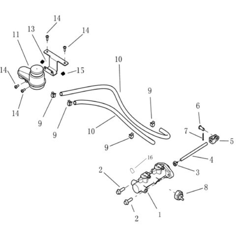 BRAKE, MASTER CYLINDER MOUNTING Ver.24