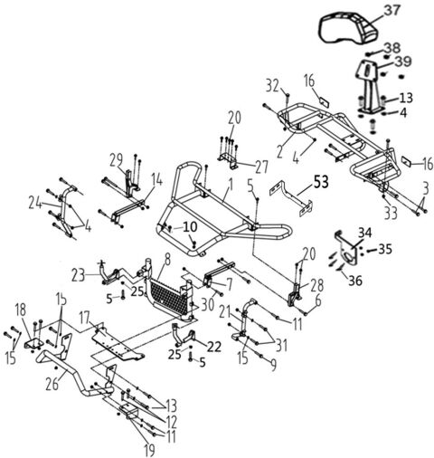 BUMPER AND RACK (FOR ATV550 PROMAX WITH NORMALL EEC LIGHTS)