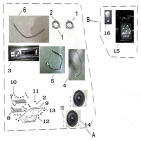 STEREO ASSY AND WORKING LIGHT (OPTIONAL) Ver.24