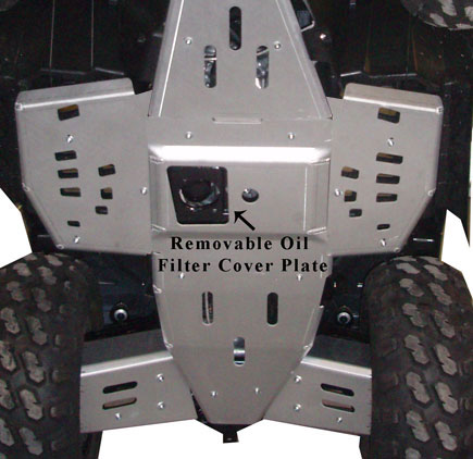 Ricochet ATV Polaris Sportsman XP550/850 2011-12, Skidplate Set with cover plate