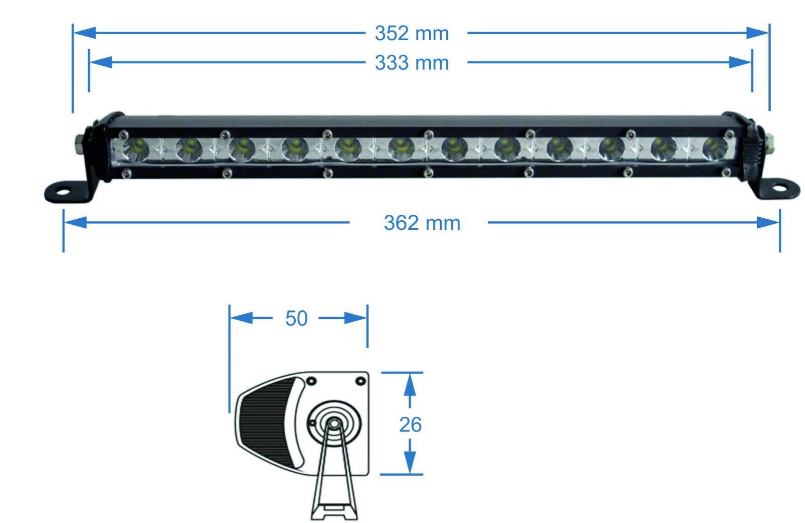 SHARK LED Light Bar 13", 36W