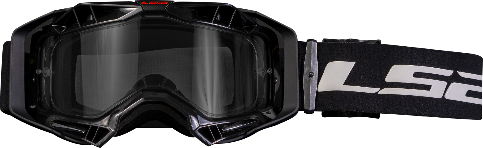 LS2 AURA ENDURO SERIES GOGGLE BLACK WITH CLEAR VISOR