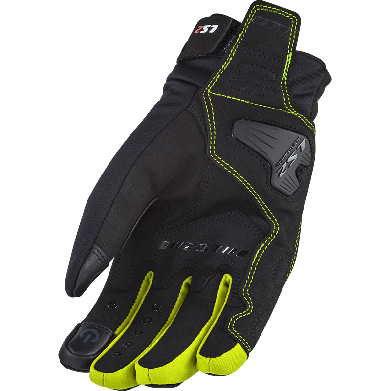LS2 JET 2 LADY GLOVES BLACK H-V YELLOW L
