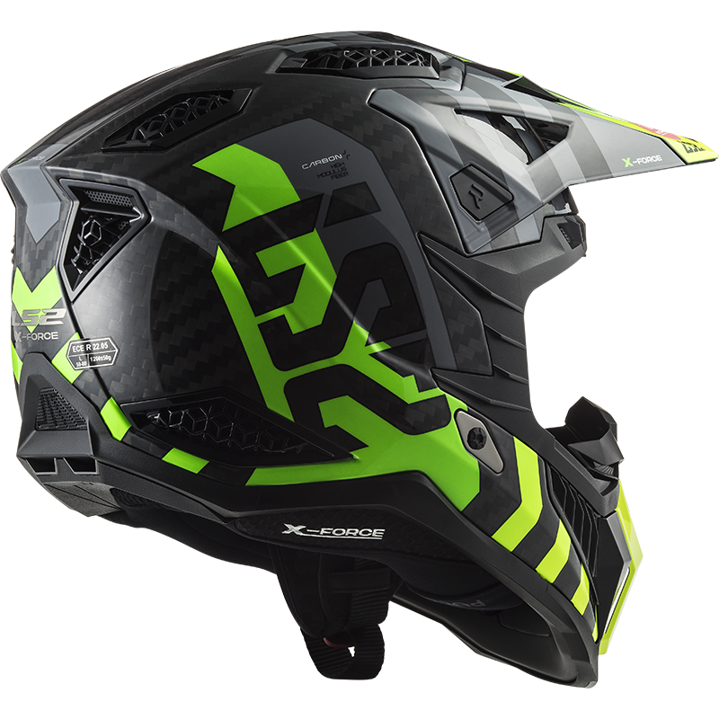 LS2 MX703 C X-FORCE BARRIER H-V YELLOW GREEN-06 M