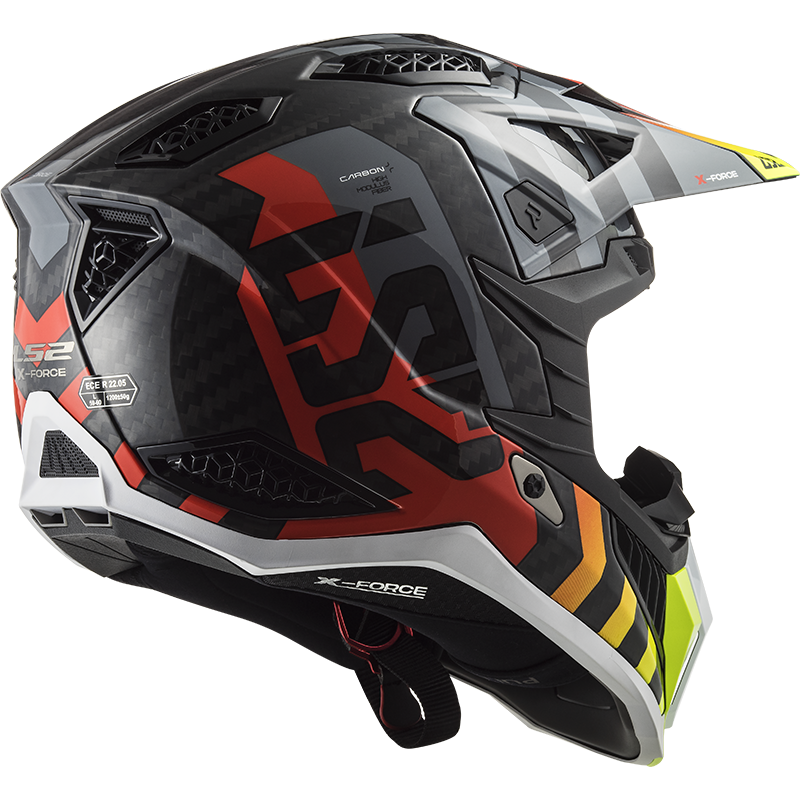 LS2 MX703 C X-FORCE BARRIER H-V YELLOW RED-06 M