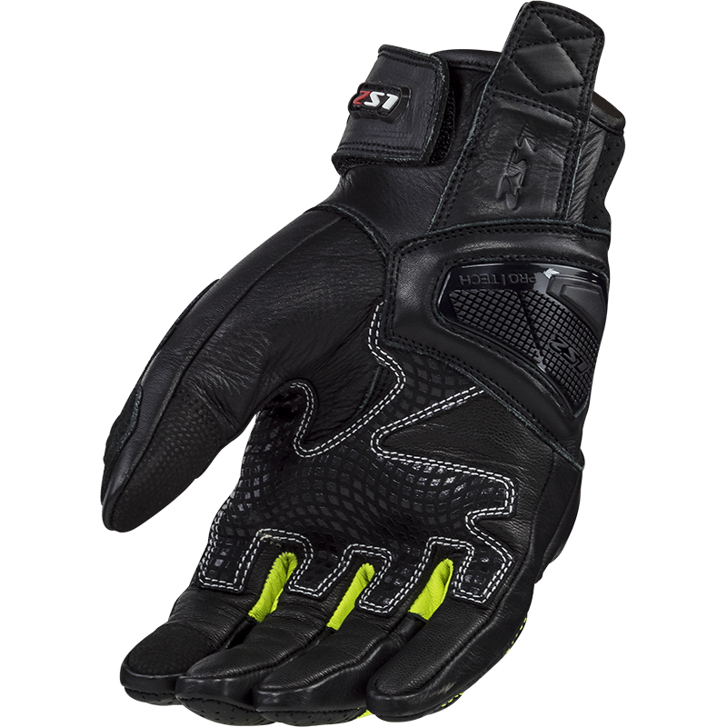 LS2 SPARK 2 LEATHER MAN GLOVES BLACK H-V XXL
