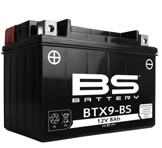 BS-BATTERY BTX9-BS 12V/8Ah moto (YTX9-4/YTX9-BS) Linhai M150, 200