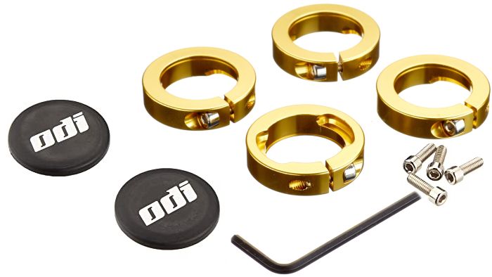 ODI GRIPS Set Lock Jaw Clamps w/Snap Caps - Gold