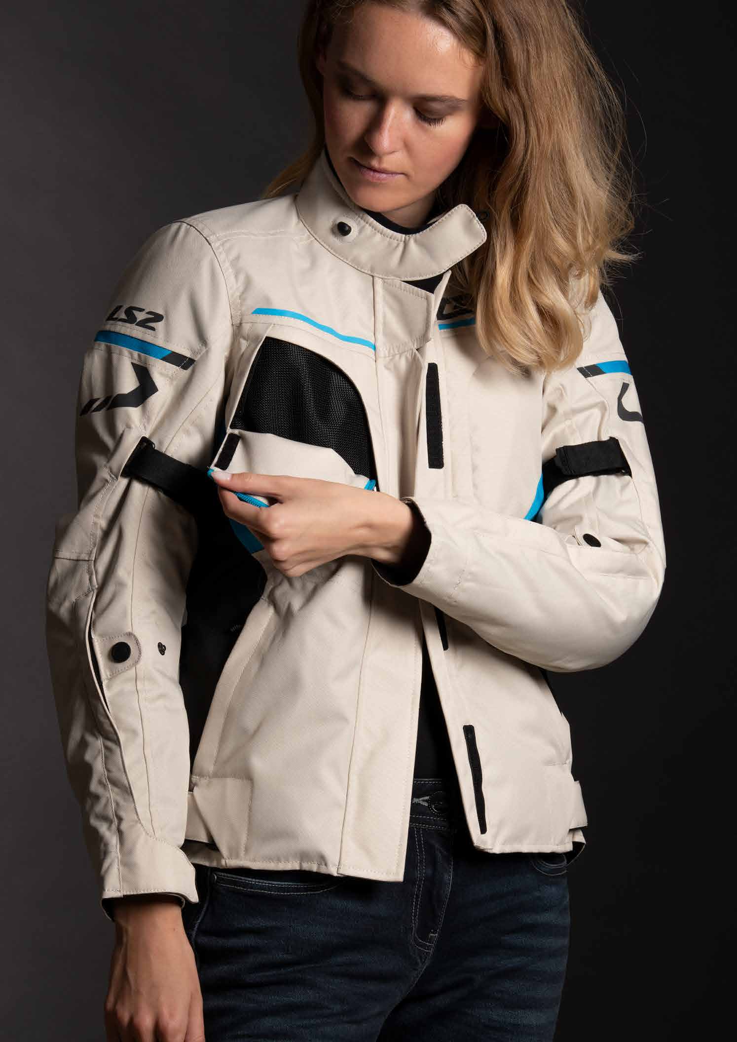 LS2 ENDURANCE LADY JACKET SAND BLACK BLUE M