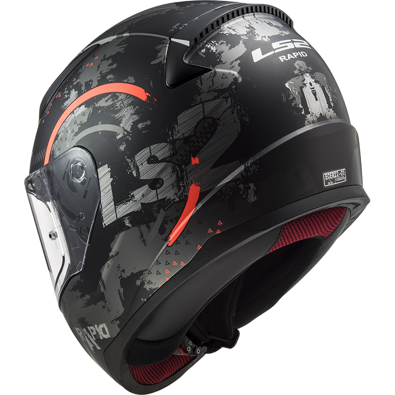 LS2 FF353 RAPID CIRCLE TITANIUM FLUO ORANGE