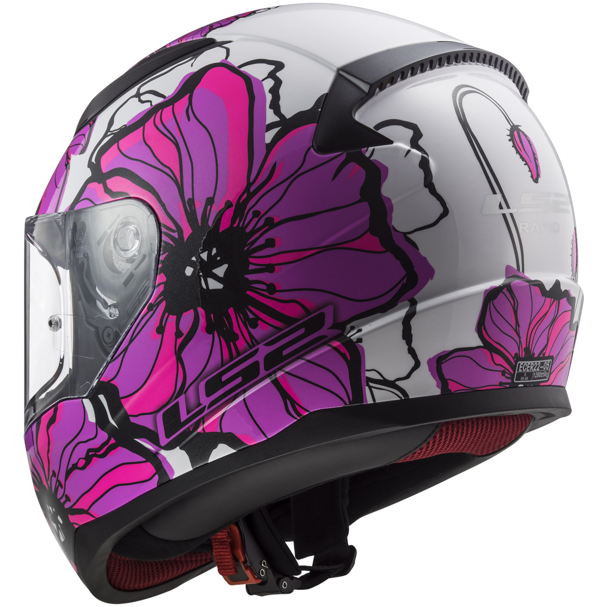 LS2 FF353 RAPID POPPIES PINK XL