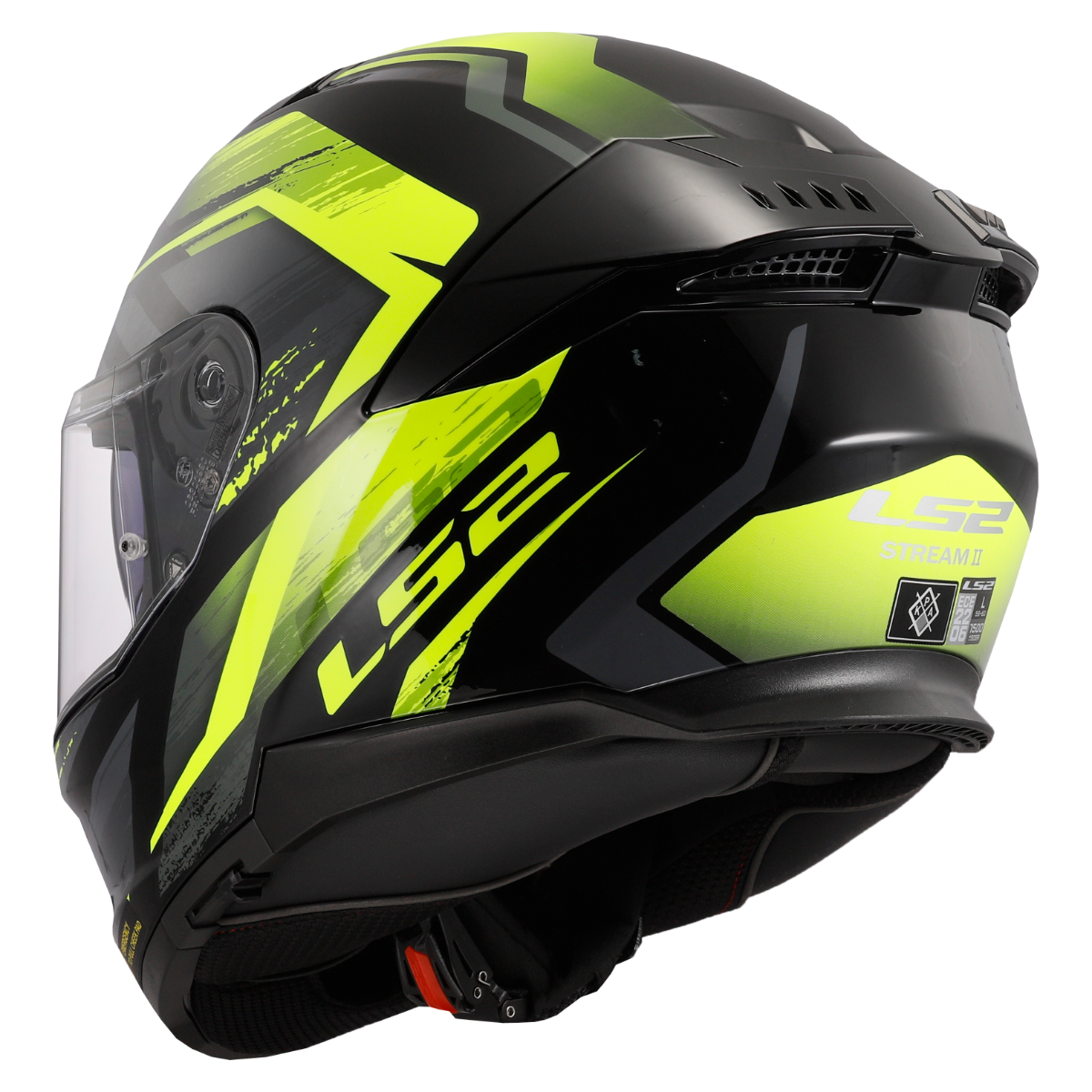 LS2 FF808 STREAM II FURY BLACK H-V YELLOW-06 S