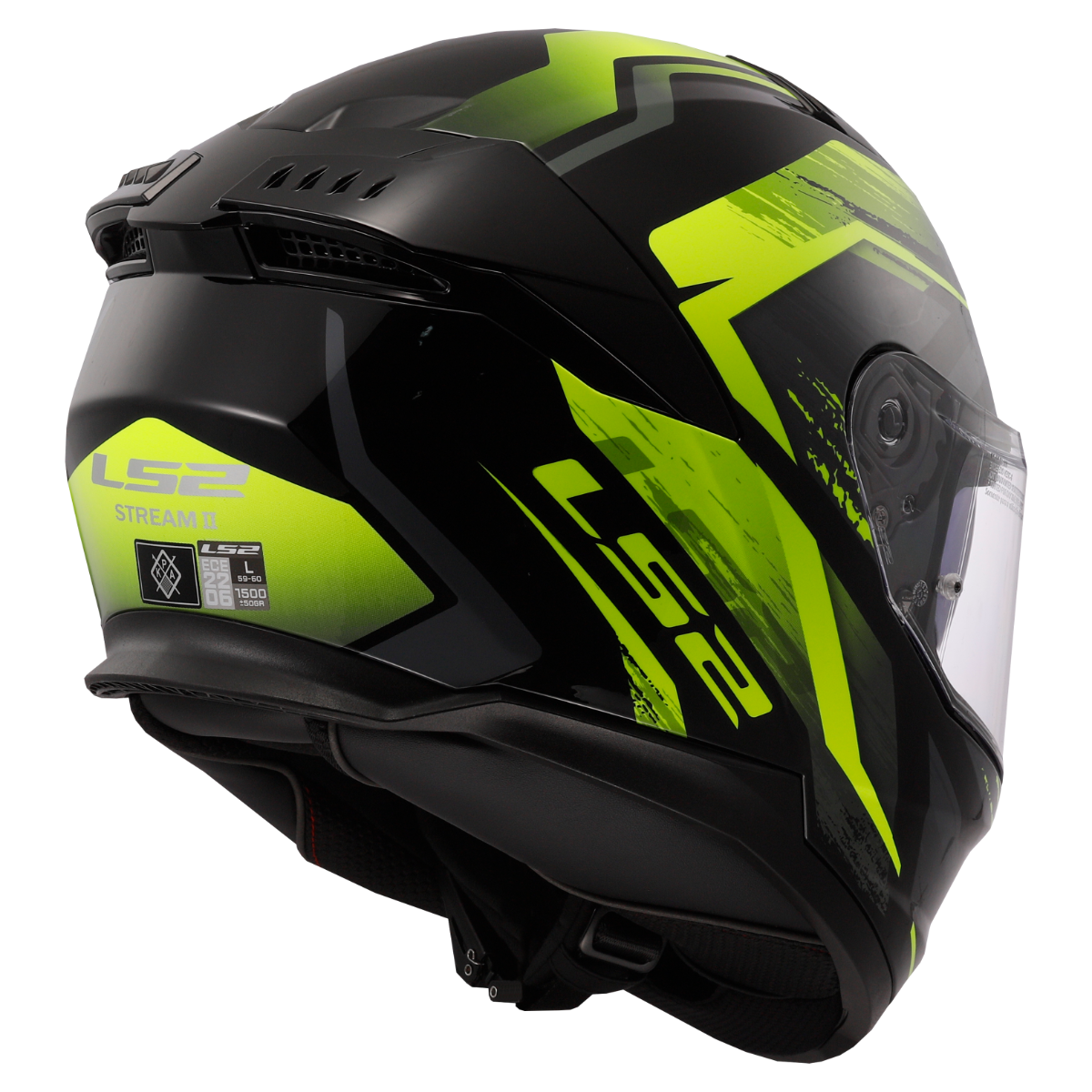 LS2 FF808 STREAM II FURY BLACK H-V YELLOW-06 S