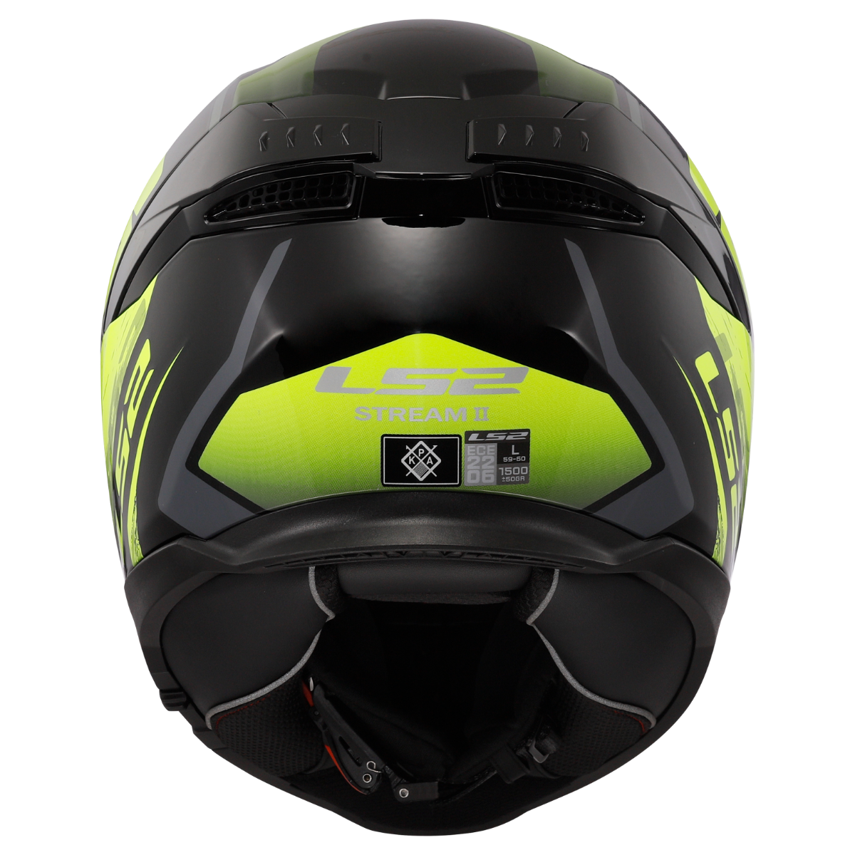 LS2 FF808 STREAM II FURY BLACK H-V YELLOW-06 S