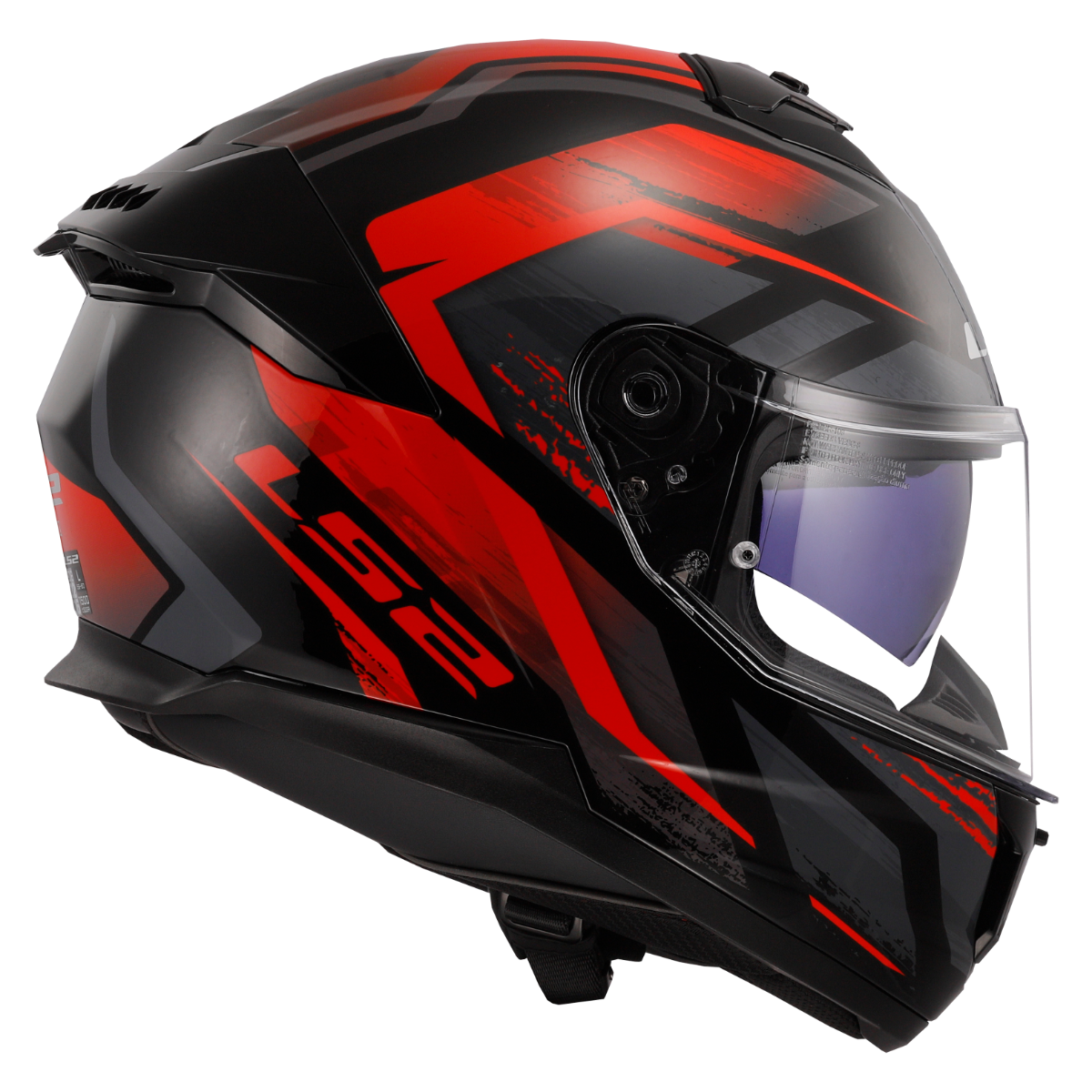 LS2 FF808 STREAM II FURY BLACK RED-06 S