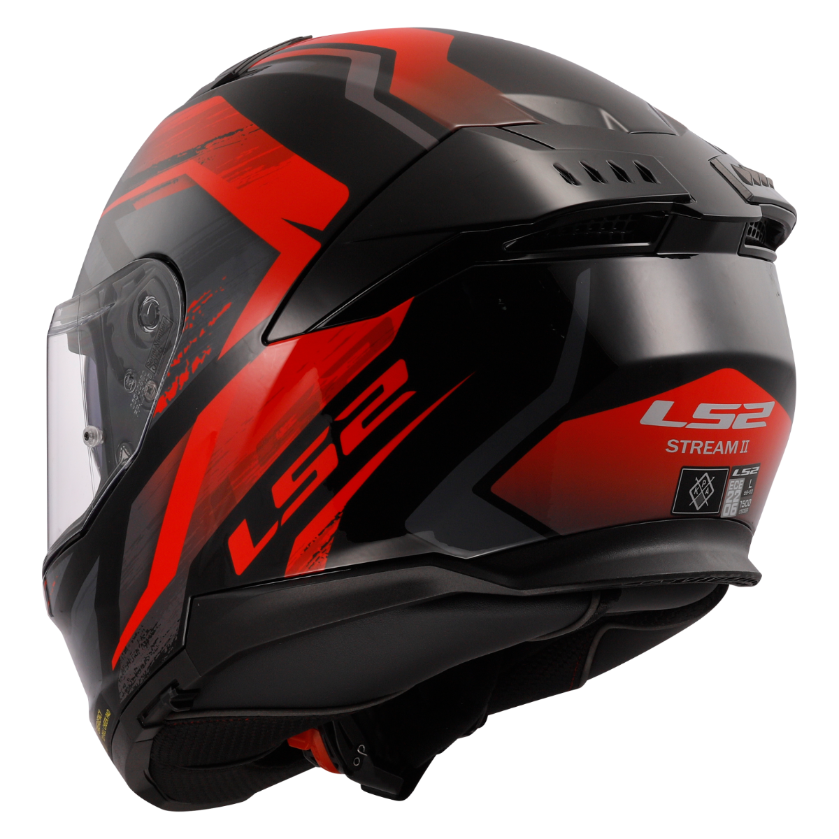 LS2 FF808 STREAM II FURY BLACK RED-06 S